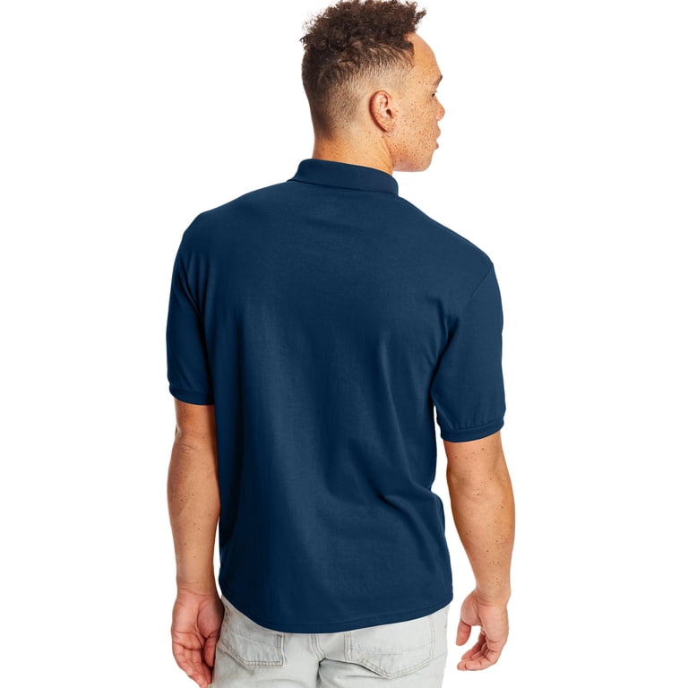 Hanes EcoSmart Men's Pocket Polo Shirt 2-Pack photo 3