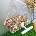 thumbnail image 4 of RELAX Window Bird Feeder, Bird House Feeder Acrylic Clear Window Bird Feeder Hanging Wild Bird Feeder with Suction Cup and Hanging Chain Seed Tray for Bird Watching Outdoors Garden Backyard(Triangle), 4 of 8