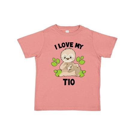 

Inktastic Cute Sloth I Love My Tio with Green Leaves Boys or Girls Toddler T-Shirt