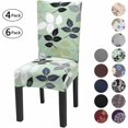 thumbnail image 3 of Set of 6 universal stretch chair covers for dining chair green, 3 of 5