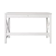 thumbnail image 6 of Home Design Beatrice Writing Desk with Spacious Tabletop and Built-In Drawers, Timeless Clean-Lined Design for Bedroom, Home Office, or Study Nook, White, 6 of 8