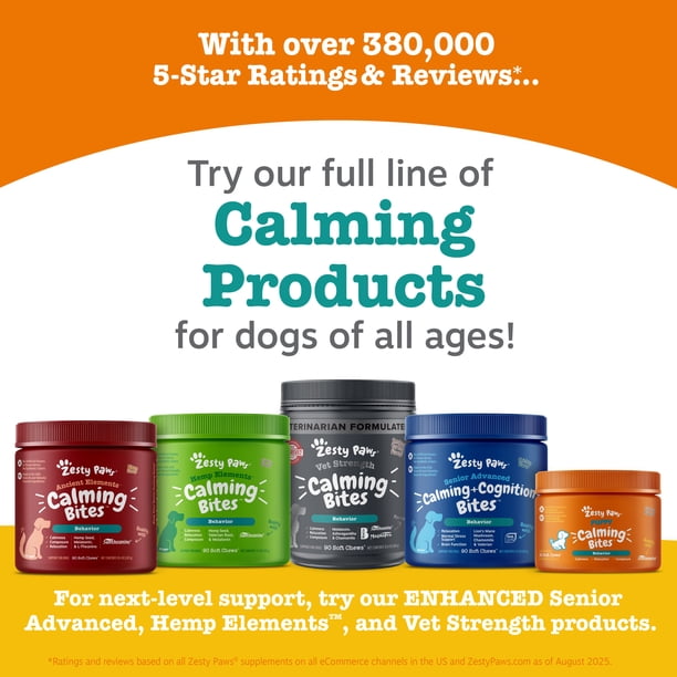 Zesty Paws Advanced Calming Bites for Dogs, Calming Behavior