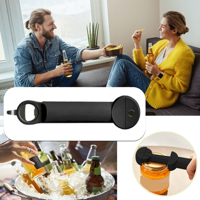  Multifunctional Retractable Bottle Opener, 3 in 1 Cap