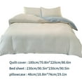 thumbnail image 3 of Tgbvmt Four-Piece Bedding Set, Soft & Comfortable Washed Fabric, Fresh Color Design, Perfect for Student Dorms & Bedrooms, Includes Quilt Cover, Bed Sheet, & Pillowcases, Easy to Maintain, 3 of 6