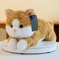 thumbnail image 3 of Binwennn Peluche de Chat Pondérée Jouet de Chat Réaliste Coussin Décoratif Gris Peluches Pondérées pour Enfants et Adultes, 3 of 3