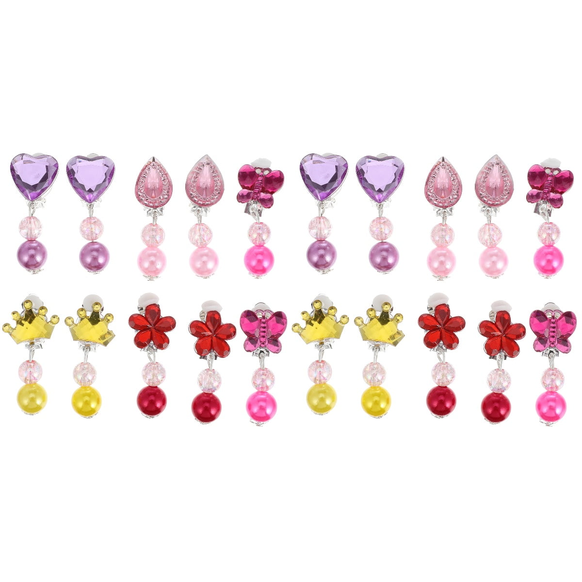 Earrings Play Kids Clip Little Girl Pretend Jewelry Girls Girls Jewelry