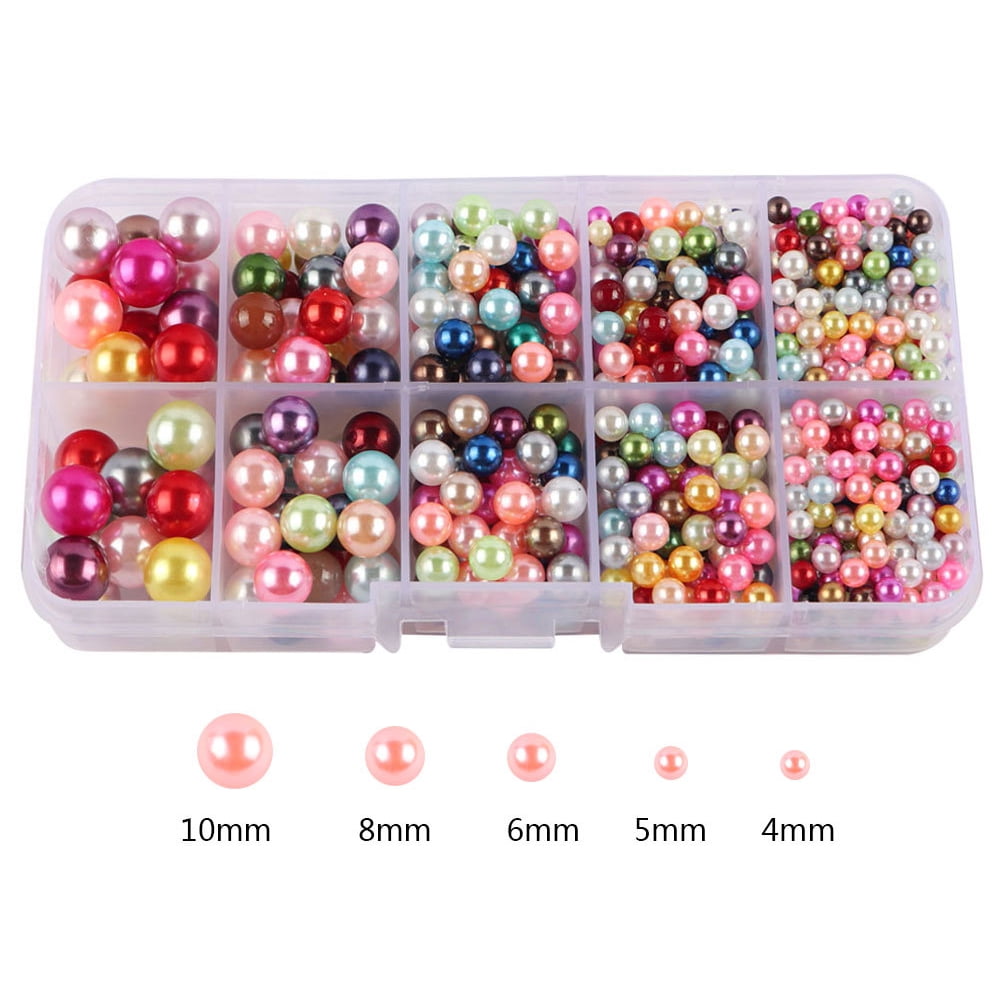 BIMZUC 2350-Piece Hand-Press Pearl Setting Machine Kit with 5 Nozzles, Mixed Pearls and Rivets for DIY Clothes Hats Shoes Jewelry Making, 11.8 inches / 30 cm Portable Craft Tool Set