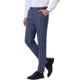 thumbnail image 4 of INSPIRE CHIC Men's Striped Dress Pants Flat Front Trousers Business Pant, 4 of 6