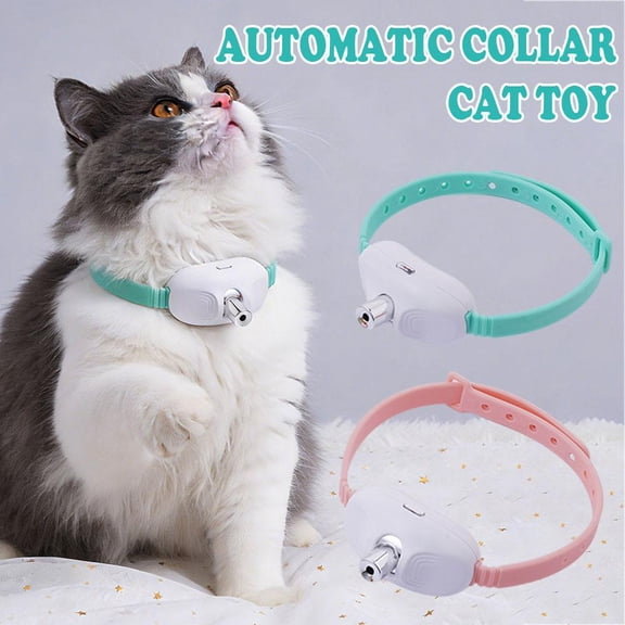 Automatic Cat Toys Laser Collar with Red Light,wearable Collar for Kitten Interactive Cat Toys for Bored Indoor Cats, Rechargeable Electric Laser Pointer Cat Toy