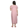 thumbnail image 3 of Moomaya Short Sleeve Nightdress For Ladies Cotton Womens A-Line Maxi Nightwear, 3 of 6
