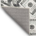 Money Texture Rug Well Woven Money Rug, Polyester Chenille, Durable, Green, 5' x 7 ...