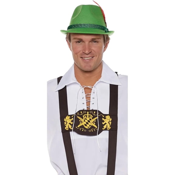 Lederhosen Suspenders Men's Adult Halloween Costume, One Size, (42-46)