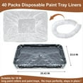 thumbnail image 2 of 40 Pcs 18 Inch Paint Roller Tray Liners, Large Disposable Plastic Paint Tray Liner Bags for House Painting Walls, 2 of 7
