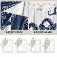 thumbnail image 5 of Swag Valance Curtains for Windows, Navy Blue Octopus Light Filtering Kitchen Curtains with Rod Pocket, Coastal Ocean Animals Nautical Window Treatment Valances for Living Room, 36x36 - 2 PCS, 5 of 9