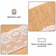 thumbnail image 4 of Juego de 50 cuchillos y tenedores de cubiertos naturales, bolsa para cubiertos, soporte de arpillera y encaje, decoración de boda, 21 x 11 cm, 4 of 8