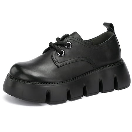 

Women‘s Round Toe Platform Lace Up Oxford Shoes Casual Low Top Shoes Women‘s Footwear