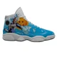 thumbnail image 2 of CUSTOM Super Blue Sport Sneakers RARE Basketball Anime Shoes, 2 of 4