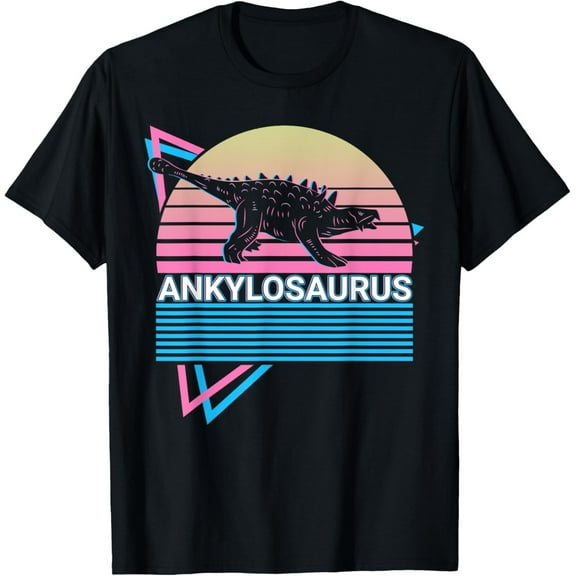 Retro Ankylosaurus Dinosaur T-Shirt – Vintage Prehistoric Graphic Tee for Adults