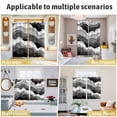 thumbnail image 6 of Grey Ombre Kitchen Curtains 84 Inch Length, Modern Geometric Moire Abstract Art Grommet Top Bedroom Living Room Curtains, Light Filtering Cafe Curtain Drapes 2 Panels Set 84''x84'', 6 of 9