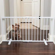 Cardinal Gates Metal Step Over Pet Gate - White Steel