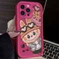 thumbnail image 3 of Cute Cartoon Labubu Full Screen Phone Case For iPhone 16 15 14 13 12 11 ProMax XS Max XR 7 8 Plus Shockproof Soft Silicone Cover, 3 of 5