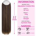 thumbnail image 6 of SHCKE Invisible Hair Extensions with Invisible Transparent Wire Removable Secure Clips in Straight Synthetic Hairpiece for Women 22 Inch, 6 of 6