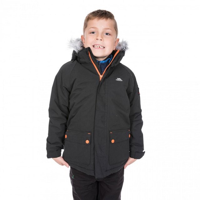 Trespass - Abrigo parka impermeable modelo Holsey para niño (Negro) Trespass UTTP3468_P