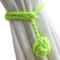 thumbnail image 1 of GHSDFBB Lot de 2 Attaches de Rideaux en Coton Naturel, Attaches de Rideaux Décoratifs Faits à la Main (Vert), 1 of 4