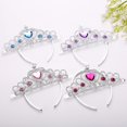 thumbnail image 4 of Tocado de princesa con corona para niños, accesorios para el cabello, diadema de plástico, varita mágica, joyería binaria, 4 of 6