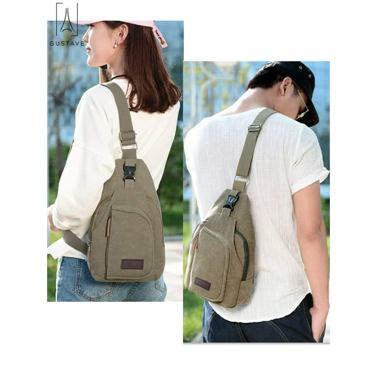 Mens Shoulder Bag Men Women Sling Crossbody Soft Chest Bags Casual Backpack
