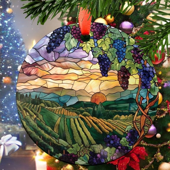 Napa Vineyard Christmas Ornament, Ceramic/Acrylic Ornament, Mother’s Day Keepsake, Valentine’s Day Decor, Festival Gift Ornament, Collectible 2025