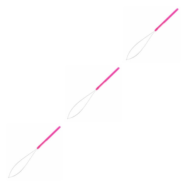 Injueey de tracción de bucle de cuentas, enhebrador de extensión con mango de plástico, de anillo ligera resistente al desgaste para tejer, Type1 NO1