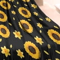 thumbnail image 3 of Black Sunflower Daffodil Pattern Blanket,Comfortable Soft Flannel Throw Blanket,All Season,Warm Lightweight Blankets for Sofa Bed Couch Living Room Chair,30"x40", 3 of 4