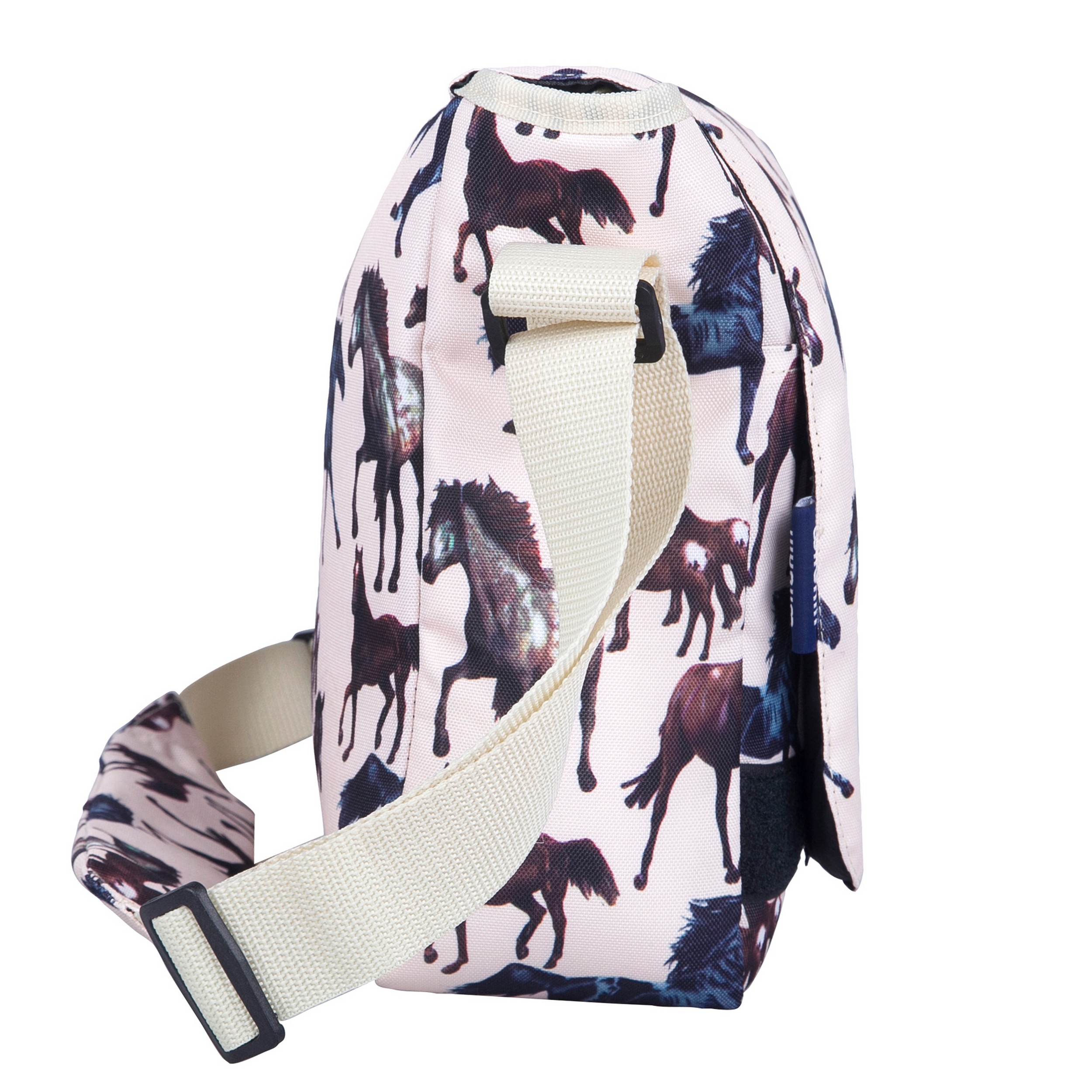 Wildkin Kids Messenger Bag for Girls, Perfect for School or Travel, 13 Inch (Horse Dreams Beige) - image 3 of 7