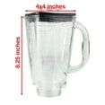 thumbnail image 3 of Felji 5-Cup Square Top Blender Pitchers Compatible with Oster Blenders, Glass Clear, 6 Piece, 3 of 7