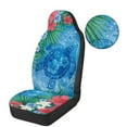 thumbnail image 6 of Garronmavis Fuzzy Car Seat Covers Vehicle Seat Plush Car Seat Cushion Van SUV Seats Covers for Women Hibiscus Flower Sea Turtle, 6 of 7