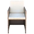 thumbnail image 2 of vidaXL Garden Chairs 2 pcs with Cushions and Pillows Poly Rattan Beige, 2 of 4