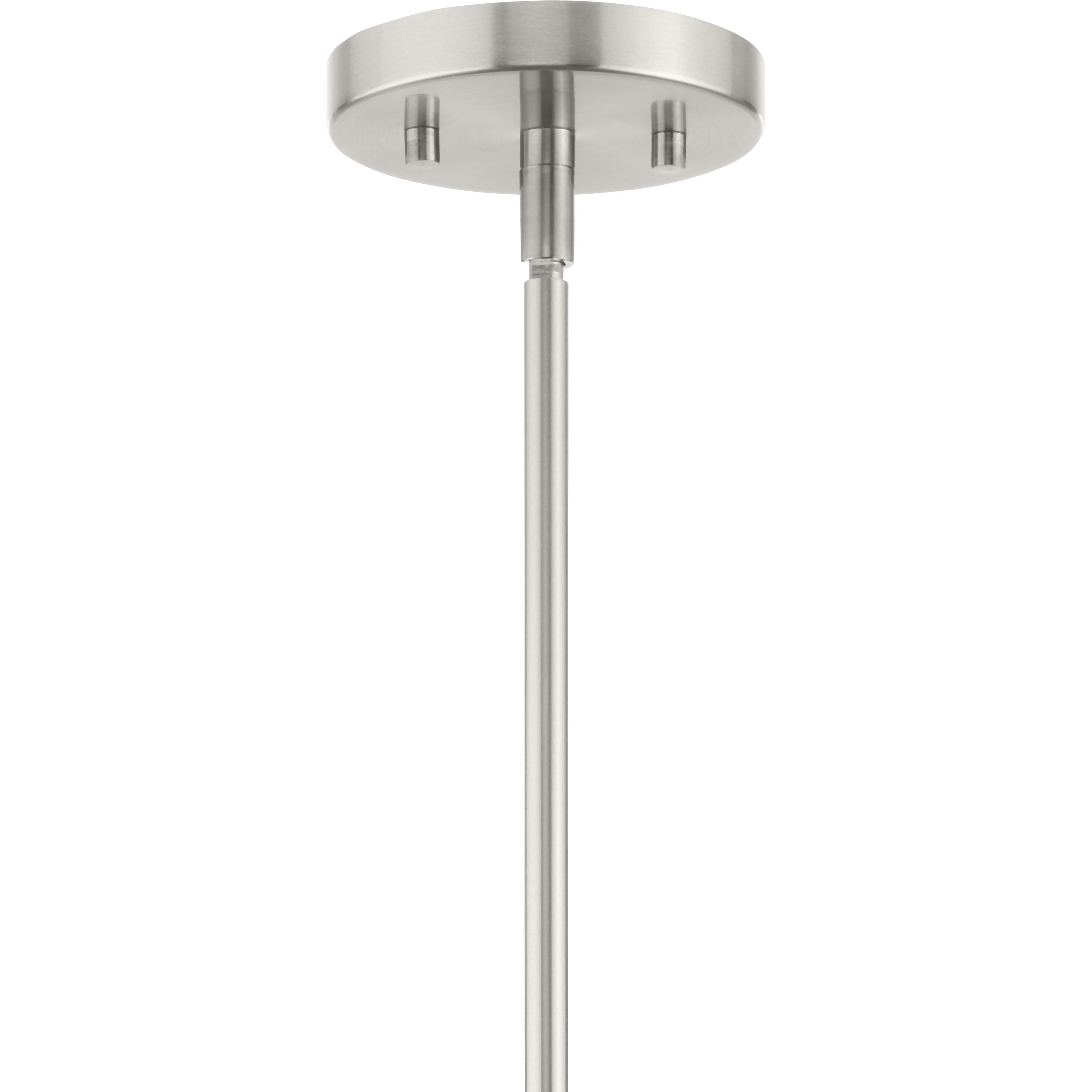 Better Homes & Gardens 16 in 3 Light Chandelier - Brushed Nickel Finish, Clear Glass Shades, Adjustable Height