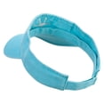 thumbnail image 2 of Frog Footprints Embroidered Washed Pigment Dyed Cotton Twill Visor - Aqua OSFM, 2 of 5