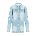 thumbnail image 1 of Vedolay Top Jean Jackets for Women Fashion Basic Long Sleeve Button Down Denim Jacket,Light Blue S, 1 of 4