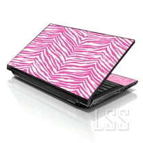 LSS 17 17.3 inch Laptop Notebook Skin Sticker Cover Art Decal For Hp Dell Lenovo Apple Asus Acer Fits 16.5" 17" 17.3" 18.4" 19" with 2 Wrist Pads Free - Pink Zebra Print