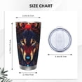 thumbnail image 4 of Fotbe Mystic Wolf Dreamcatcher Pattern 20 oz Tumbler Stainless Steel Vacuum Insulated Coffee Ice Cup Double Wall Travel Flask Leak-proof Coffee Cup-Straw Three-piece Set, 4 of 8