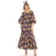 thumbnail image 5 of Sakkas Zarah Women's African Ankara Body-con Off shoulder Mermaid Pocket Dress - 2261-49-Multi - Regular-MidLength, 5 of 5