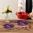 thumbnail image 7 of GZHJMY 2PCS Black and Yellow Spiders and White Spiderweb Trivets Pot Holders Set and Placemats Set, Table Mats for Cooking and Baking, Cotton Braided Hot Pads, 7.09"+9.45", 7 of 7