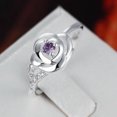 thumbnail image 2 of Zircon Sterling Silver Ring Star Design Gemstone Jewelry For Women Elegant Gift For Everyday Wear Subtle Shine, 2 of 2