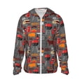thumbnail image 1 of Fotbe BBQ Icons Chaqueta con Protección Solar UPF 50+ para Hombre y Mujer, Camisa con Capucha y Bolsillos-X-Large, 1 of 7
