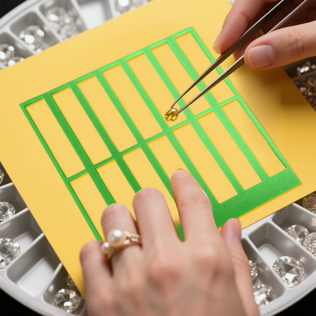 Measuring Tools for Art Creation 3D Printed Painting Ruler Grid Tool with Square and Rectangular Grids for Precise Drilling and Craft Projects