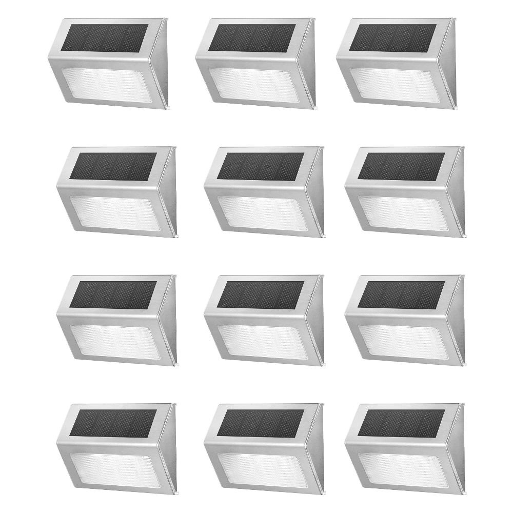 Solar Deck Lights Solar Outdoor Lights Waterproof, Solar Powered
