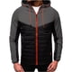 thumbnail image 1 of Dolkfu Sudadera con capucha para hombres de color combinado, chaqueta deportiva con cremallera completa, chaqueta ligera y de combinación para hombres. L, 1 of 3