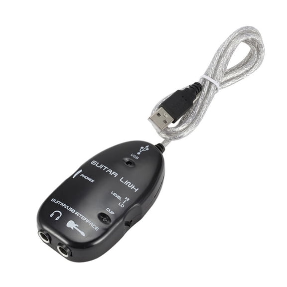 Guitar to USB Interface Link Cable Adapter Audio Connector Recorder for PC/Computer